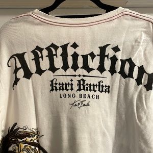 Affliction signature series mens large thermal long sleeves shirt